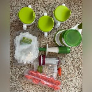 Baby Food Mash Maker Mill Puree Grape Cutter Lot OXO Sippy Cup